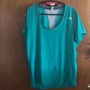 Teal under armor running shirt